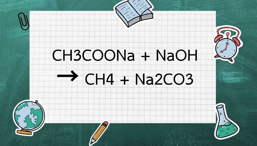Phương trình hóa học phản ứng nhiệt phân của CH3COONa