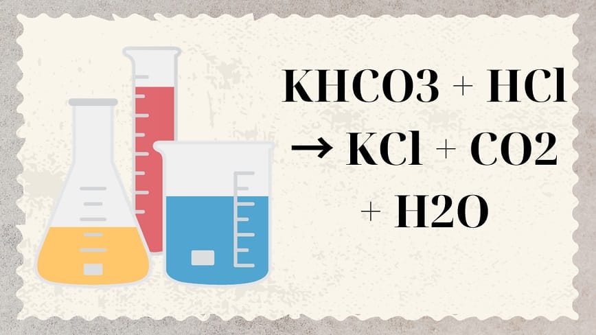 Kali bicacbonat là chất lưỡng tính khi tham gia phản ứng hoá học
