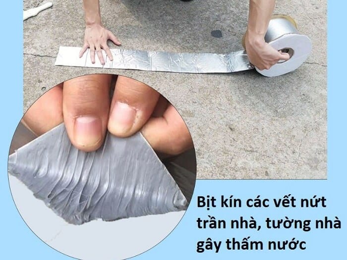 Keo bịt kín các vết nứt trần nhà