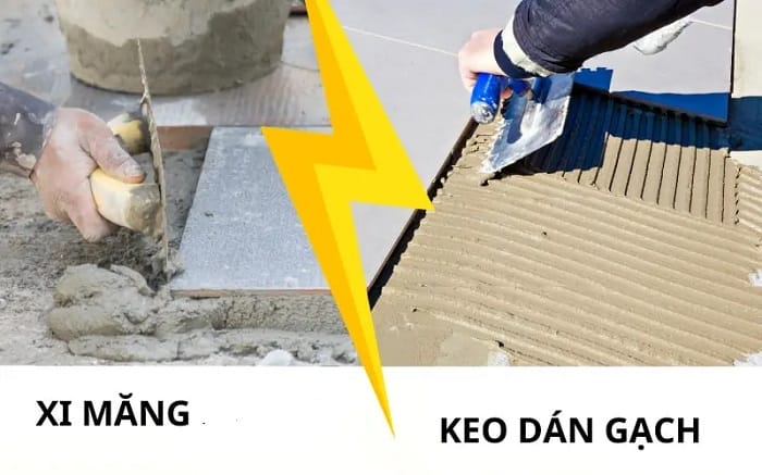 Keo dán gạch so với xi măng có gì giống và khác nhau?