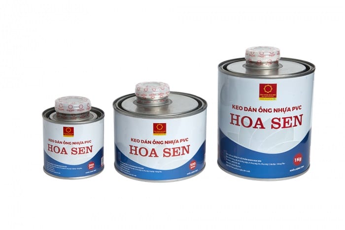 Keo dán Hoa Sen đảm bảo mối nối nhựa chắc chắn, ổn định, chịu được áp lực cao