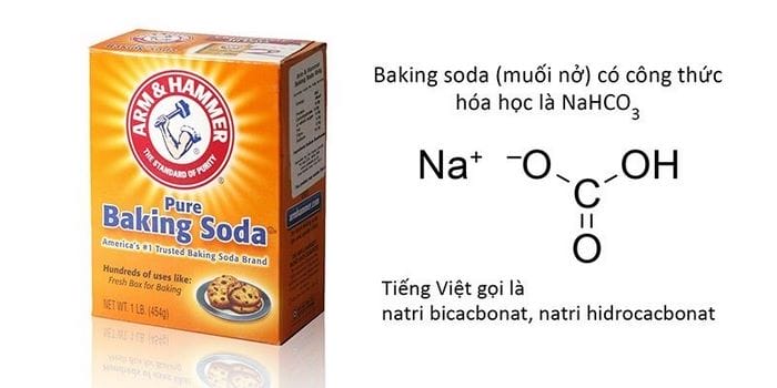 Công thức hóa học của baking soda chính là NaHCO₃