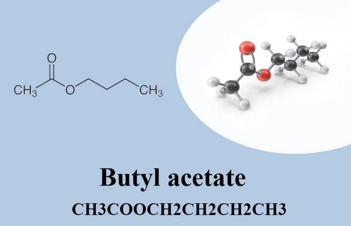 Công thức hóa học của xăng thơm Butyl Acetate