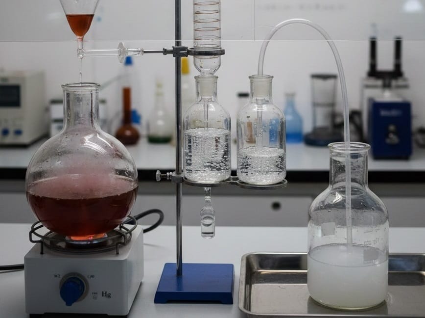 Trong phòng thí nghiệm, HBr chủ yếu được điều chế từ PBr3