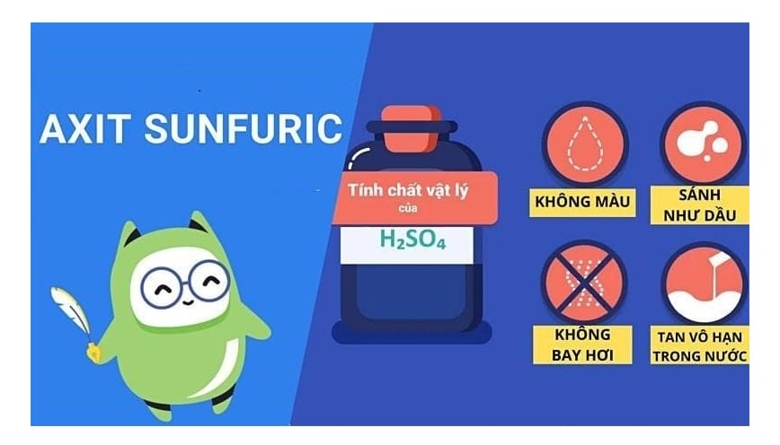 H2SO4 có những đặc điểm vật lý nào dễ nhận biết?