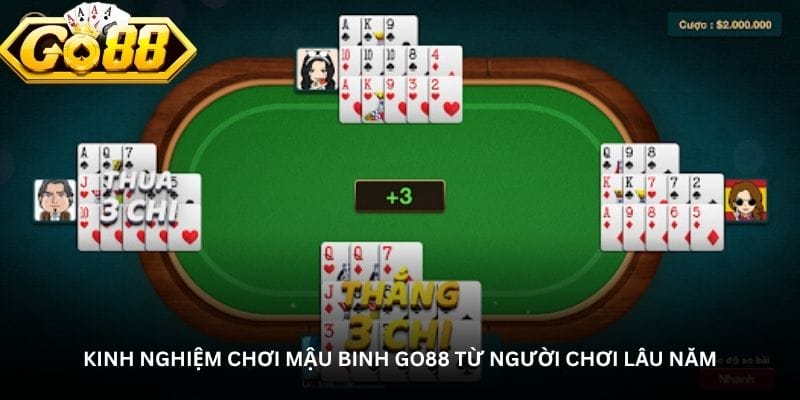 Kinh nghiệm chơi mậu binh Go88 từ người chơi lâu năm