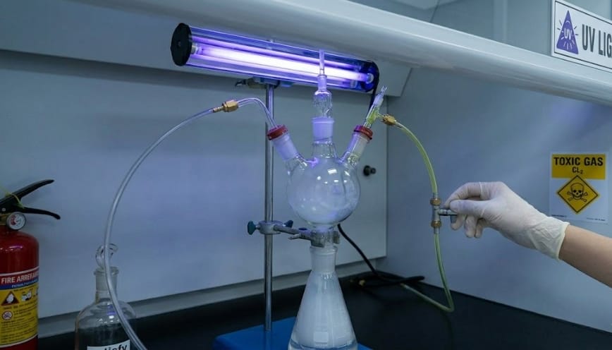 Khí etan tác dụng với clo để tạo ra Etyl clorua