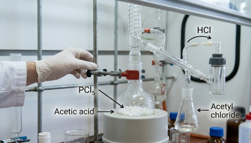 Photpho pentaclorua là tác nhân clo hóa mạnh mẽ