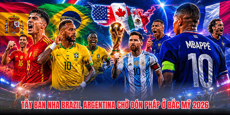 Tây Ban Nha Brazil Argentina chờ đón Pháp ở Bắc Mỹ 2026