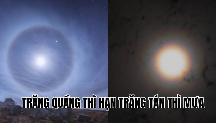 trăng quầng thì hạn trăng tán thì mưa